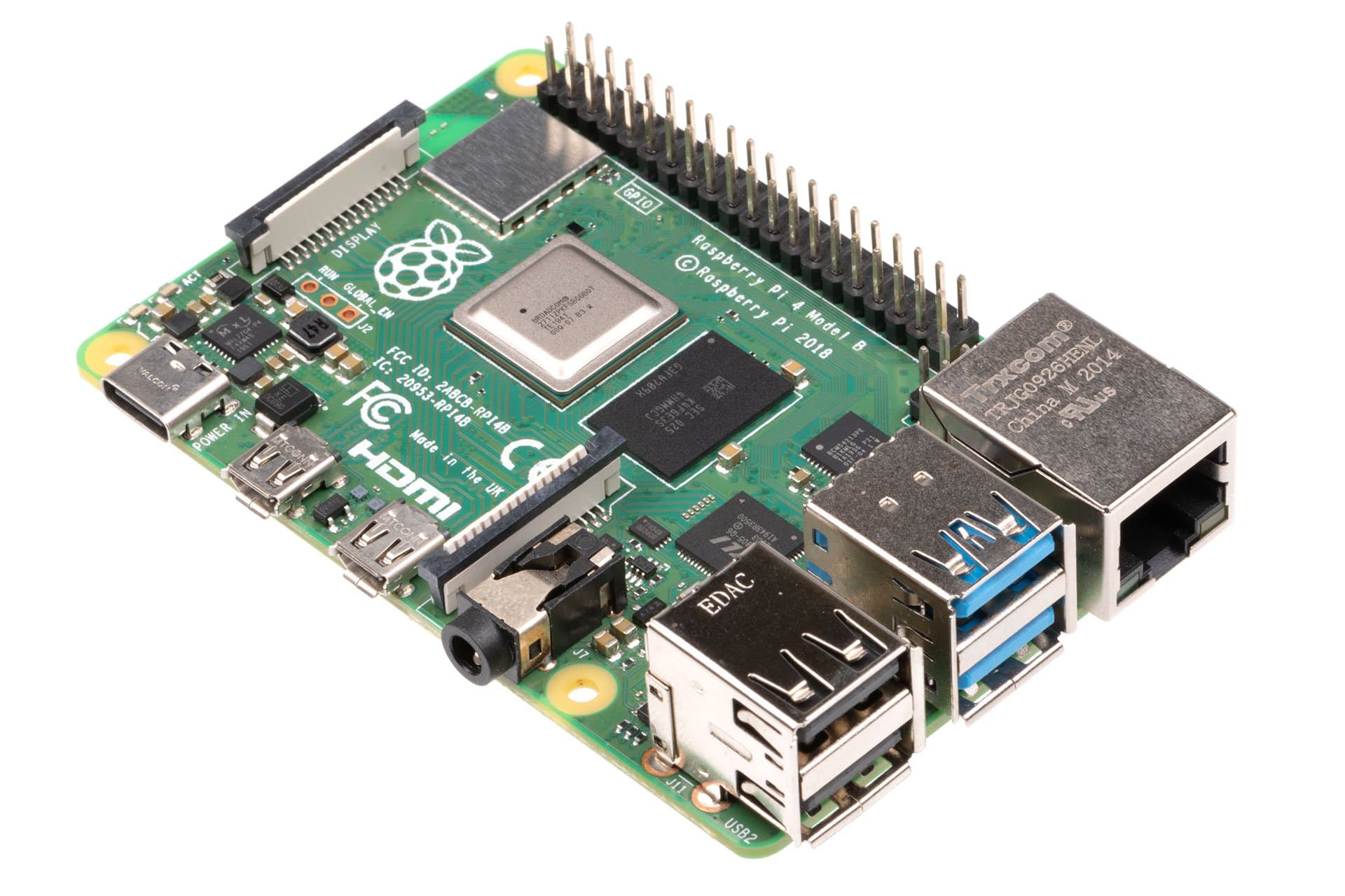 UK-Raspberry Pi 4 Model B, BCM2711 SoC, 1GB DDR4 RAM, USB 3.0, PoE Enabled — image 1