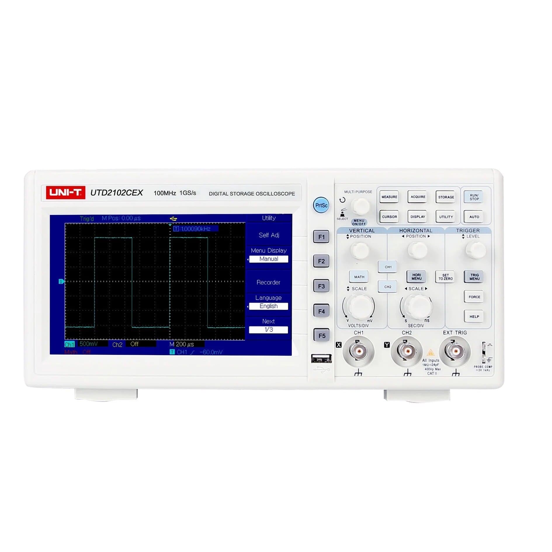 2-channel oscilloscope 200 MHz 1Gs / s, UNI-T UTD2202CEX+ — image 1