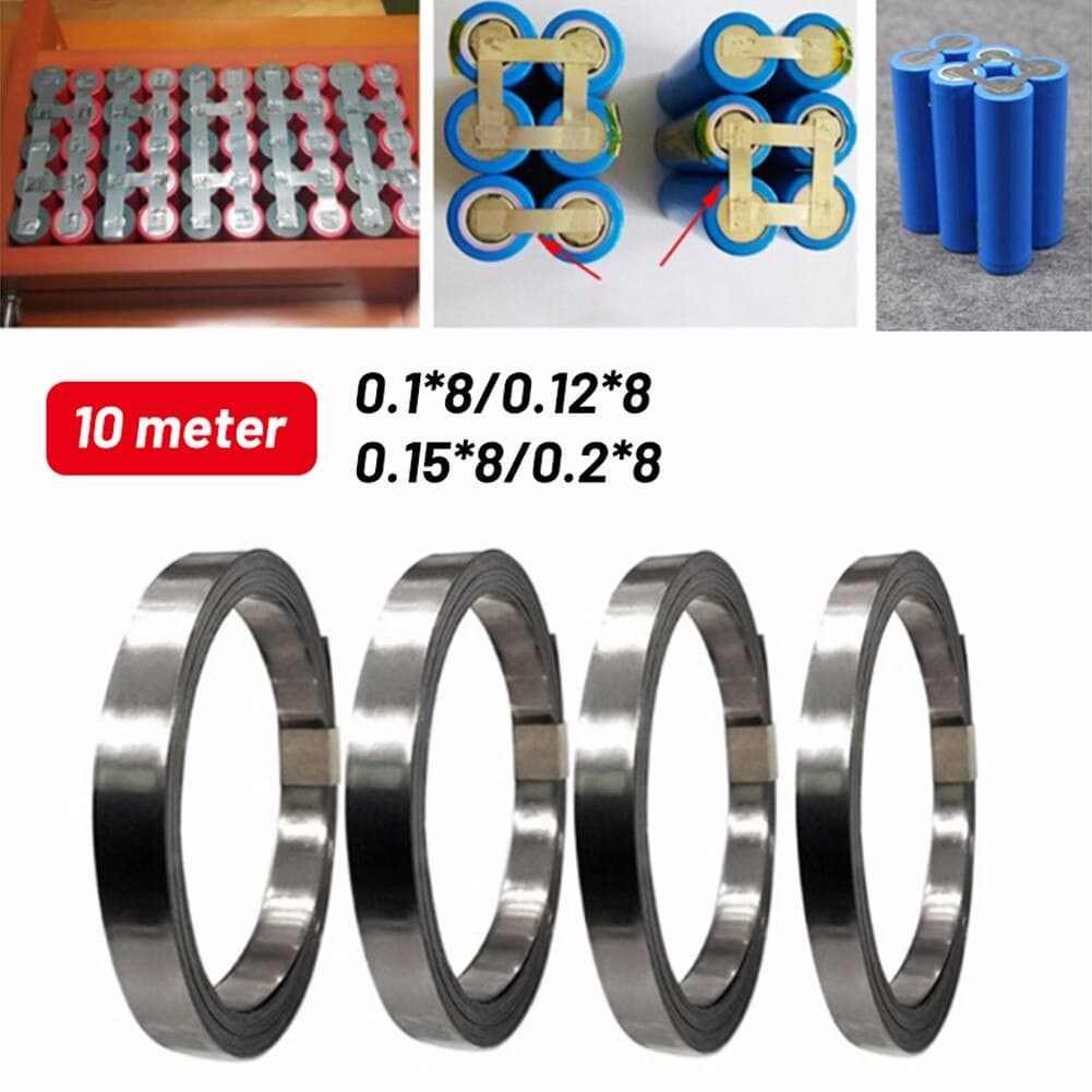 10M/Roll 0.2*8mm Nickel Plated Steel Belt Strip — image 1