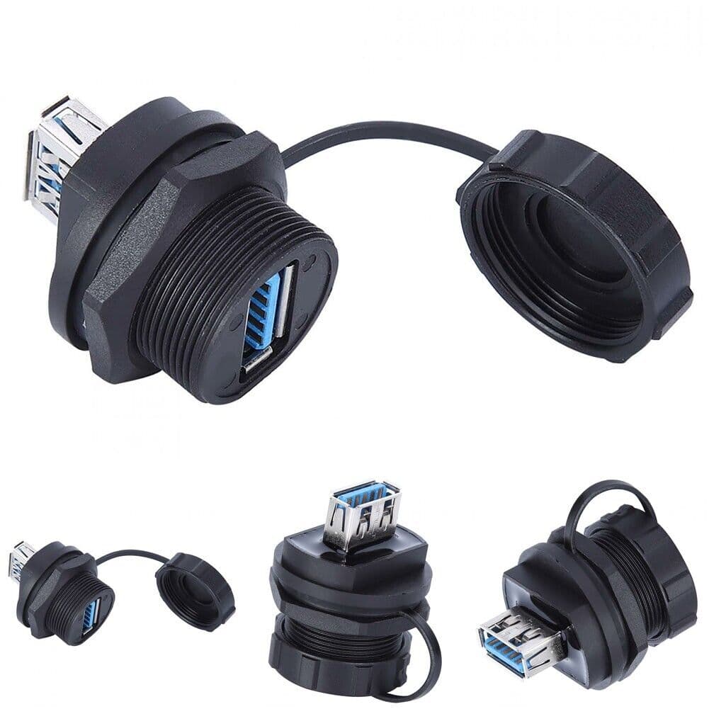 Waterproof USB 2.0/USB 3.0 Connector (Female to Female) — image 1