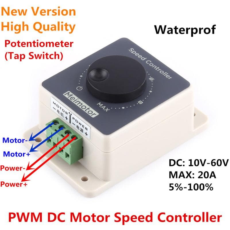 DC Motor Speed Controller Regulator DC 10-60V 10A — image 1